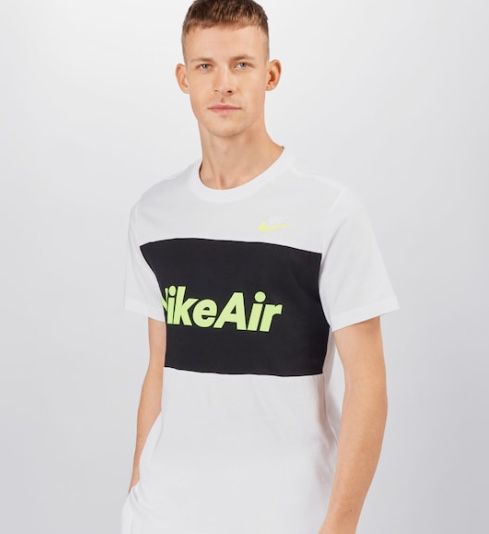 Nike Air T Shirt mit gelbem Schriftzug für 12,53€ (statt 20€)