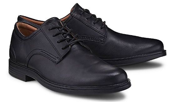 CLARKS Un Aldric Lace Lederschuhe in Schwarz für 44€ (statt 91€)