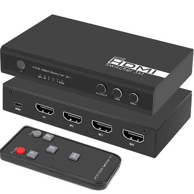 RUMIA HDMI Switch 3x1 4K mit 3 Ports mit automatischer Umschaltung für 29,99€ (statt 50€)