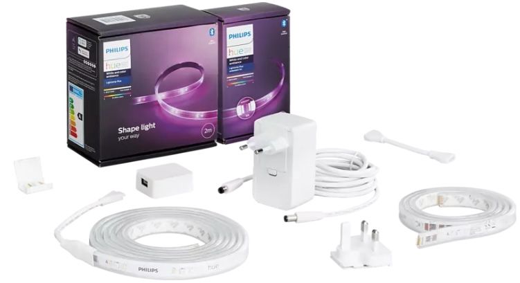 2x Philips Hue Lightstrip 2m Basis + 2 x 1 m Verlängerung für 135,39€ (statt 190€)