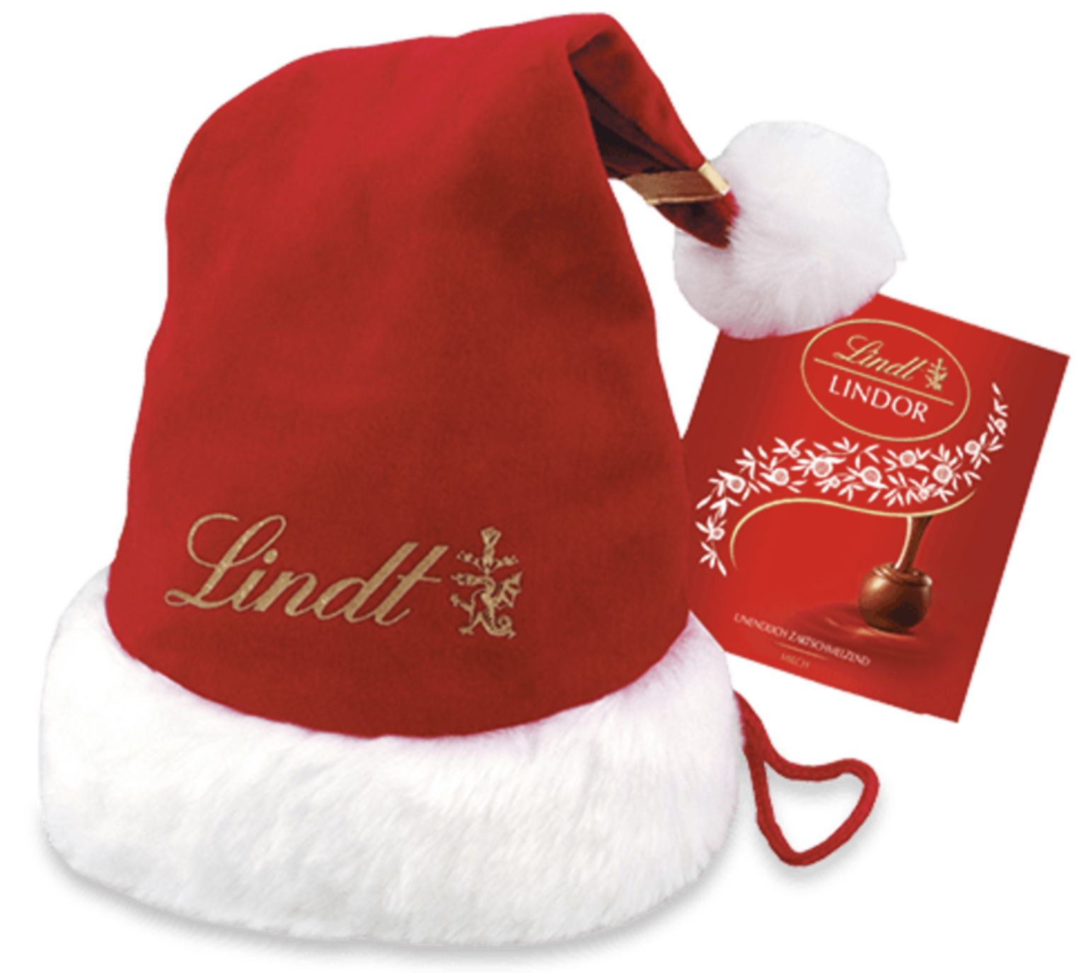Lindt: 50% Rabatt auf Weihnachtsartikel   z.B. 175g Weihnachtsmann Mütze für 4,25€ (statt 8€)