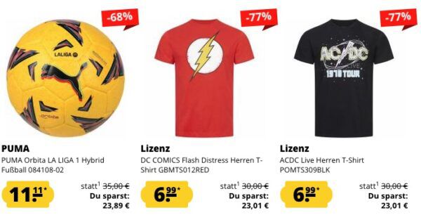 SportSpar Sale mit 11% Extra-Rabatt - z.B. PUMA Orbita LA LIGA 1 Fußball nur 9,89€ (statt 18€) SportSpar Sale mit 11% Extra Rabatt z.B. PUMA Orbita LA LIGA 1 Fußball nur 9,89€ (statt 18€)