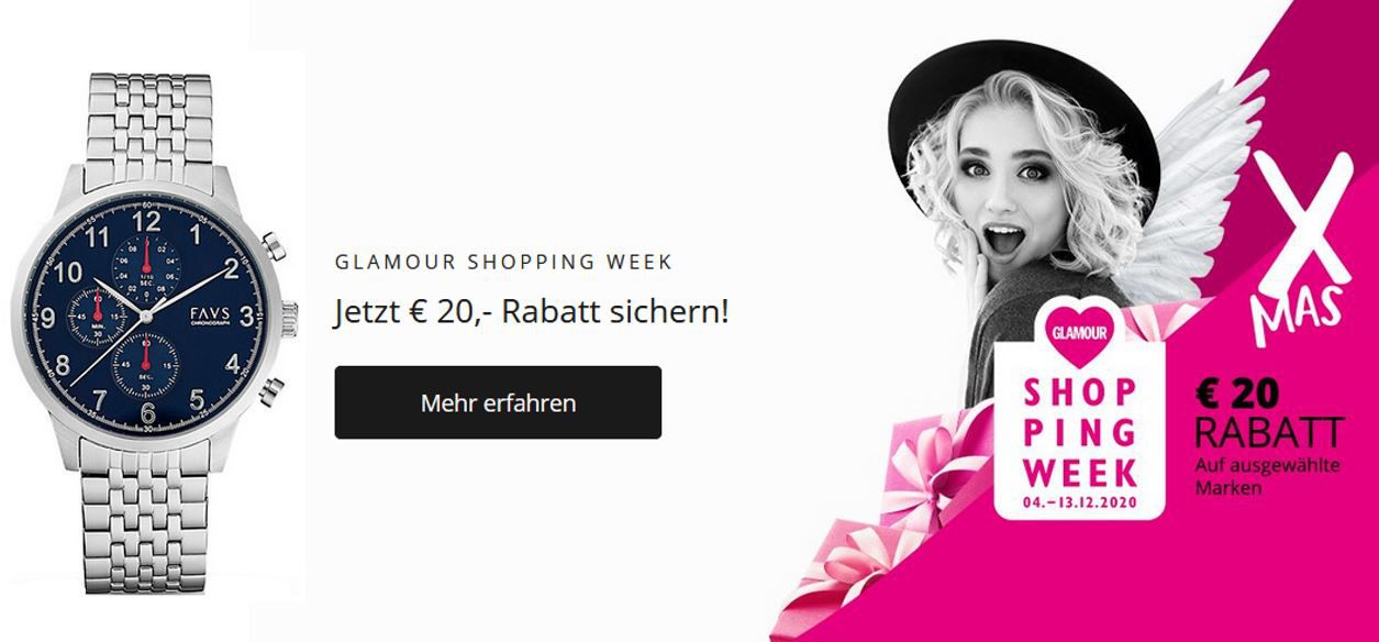 Christ Shopping Week mit 20€ extra Rabatt auf ausgewählte Uhren und Schmuck