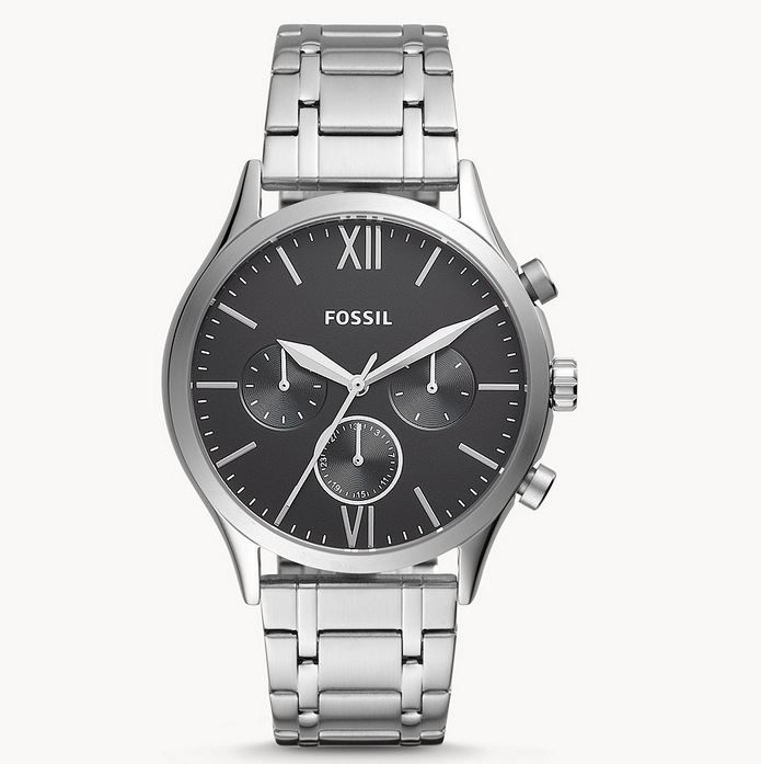 Fossil Fenmore Herren Multifunktions Edelstahl Uhr Schwarz für 59€ (statt 139€)