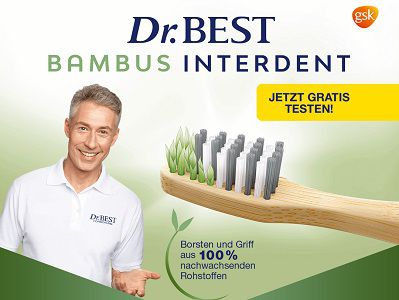Dr.BEST Bambus Interdent Zahnbürste kostenlos ausprobieren