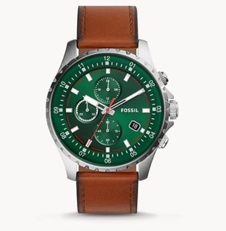 Fossil Dillinger Herren Chronograph mit braunem Lederarmband für 64€ (statt 129€)