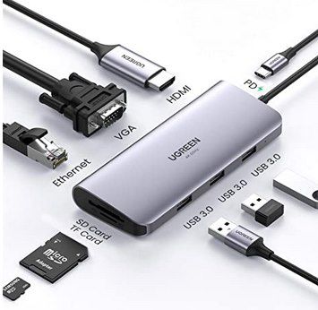 UGREEN 9in1 USB C Hub mit 100W PD für 49,99€ (statt 70€)