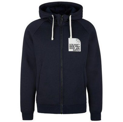 S.Oliver Scuba Hoodie mit Teddyplüsch Futter in Blau für 37,49€ (statt 60€)   S, L & XL