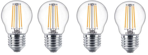 4er Pack: Philips E27 LED Glühbirne mit 4,3W in warmweiß für 9,99€ (statt 20€)