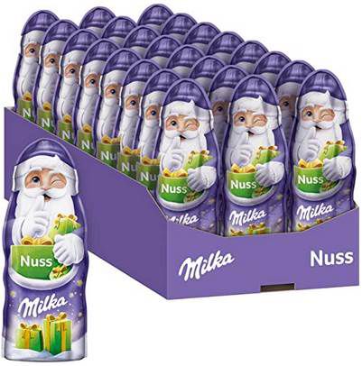 24 x 45g Milka Weihnachtsmänner mit Nuss für 9,99€   Prime