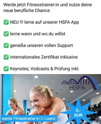 Kostenlos: Fitnesstrainer C Lizenz Ausbildung (statt ca. 150 Euro)