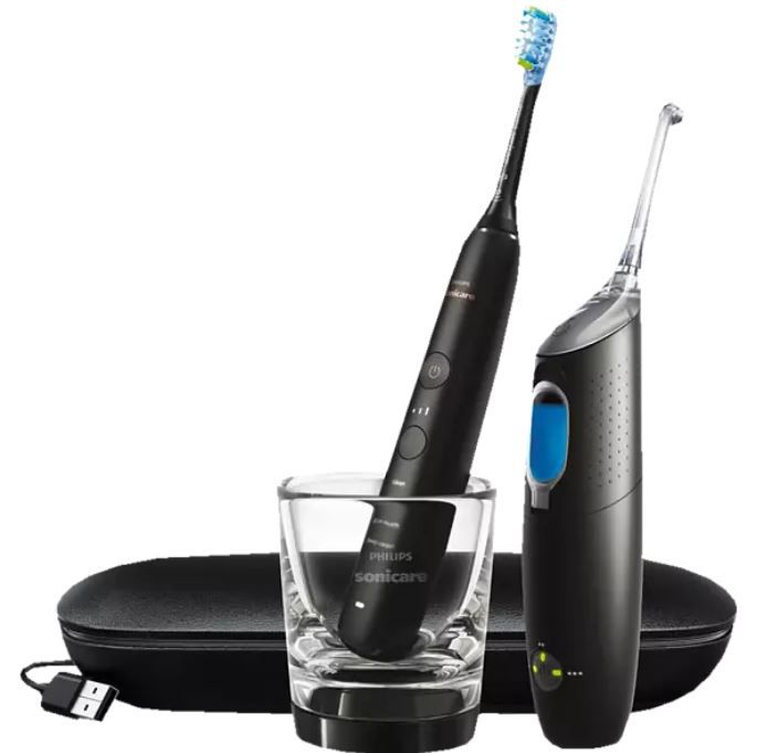 PHILIPS AirFloss Pro Munddusche + HX8494 eZahnbürste + DryCare Pro Haartrockner für 183,99€ (statt 291€)