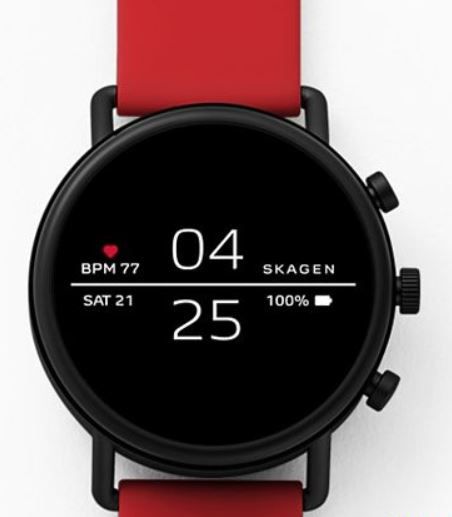 Skagen Falster 2   Smartwatch Silikon Schwarz, Blau o. Rot für je 99€ (statt 192€)