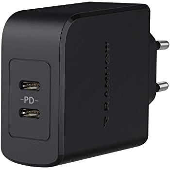 Rampow RBA19 USB C Ladegerät mit 36W, Dualport & PD 3.0 für 11,99€ (statt 24€)   Prime