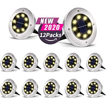 12x FLOWood Solar Bodenleuchte mit je 8 LEDs aus Edelstahl für 18,89€ (statt 42€)