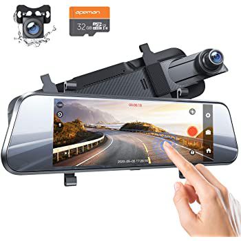 Apeman C750   1080p Dual Rückspiegel Dashcam inkl. 32GB Karte für 59,99€ (statt 80€)