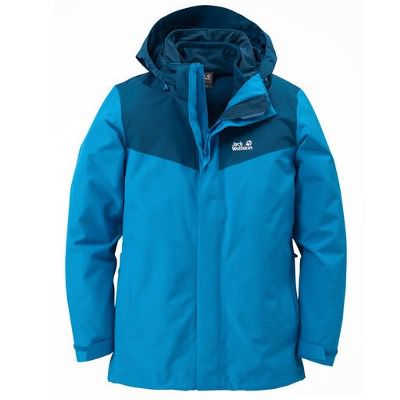 Jack Wolfskin Outdoorjacke Towada mit Fleece Innenjacke in Blau für 111,99€ (statt 160€)   S bis L