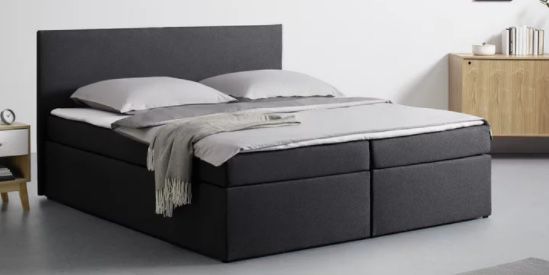 bessagi Lucy 2 Boxspringbett in Grau 180x 200cm inkl. Topper für 314,30€ (statt 449€)