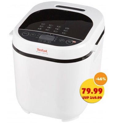 Tefal Brotbackautomat PF210 in Weiß inkl. Low Carb/Eiweißbrotrezepte für 84,82€ (statt 119€)