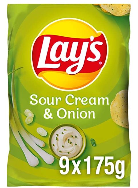 9er Pack Lays Sour Cream & Onion Kartoffelchips ab 9,72€