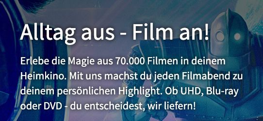 Videobuster: 2 Filme auf Blu ray oder DVD für 2,99€ ausleihen