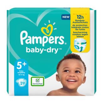 7x 29er Pack Pampers Baby Dry Größe 5+ für für 36,93€ (statt 54€)