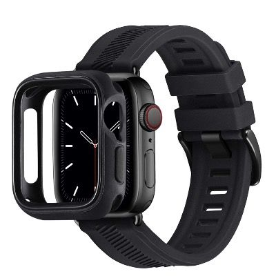 RTYHI Silikon Armband für die Apple Watch 38 bis 44mm in Schwarz für 2,60€ (statt 13€)