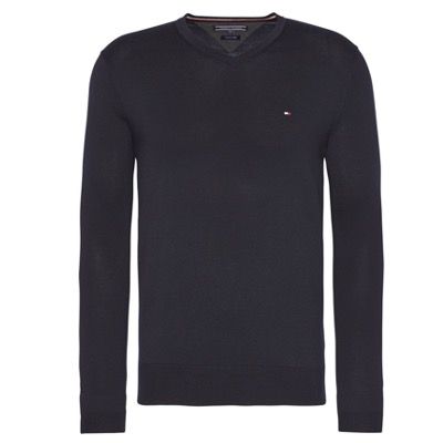 Tommy Hilfiger V Ausschnitt Pullover Core Cotton Silk für 64,98€ (statt 96€)