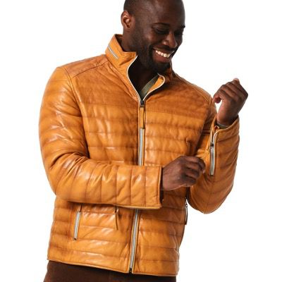 Otto Kern Herren Lederjacke Stephano mit Außentaschen für 139,30€ (statt 200€)   48 & 52