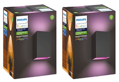 2er Pack Philips Hue Resonate Outdoor Wandleuchten + Outdoor Motion Sensor für 214,49€ (statt 258€)