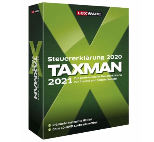 Taxman 2021 (für das Steuerjahr 2020) für 19,99€ (statt 24€)