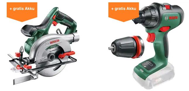 OBI: Bosch Grün 18 V Maschine kaufen + gratis Akku & Ladegerät erhalten (Wert 50€)