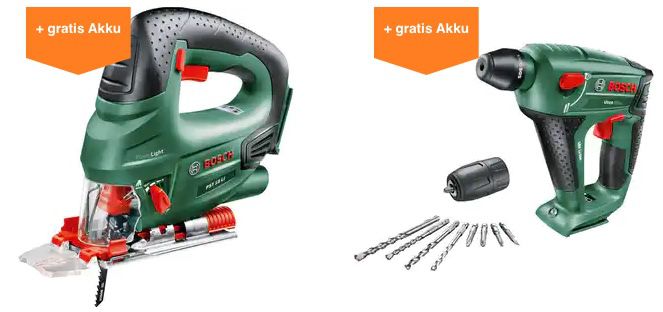 OBI: Bosch Grün 18 V Maschine kaufen + gratis Akku & Ladegerät erhalten (Wert 50€)