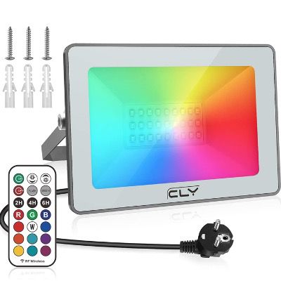 40% Rabatt auf CLY RGB LED Strahler mit Fernbedienung   z.B. 25W für 14,75€ (statt 25€)