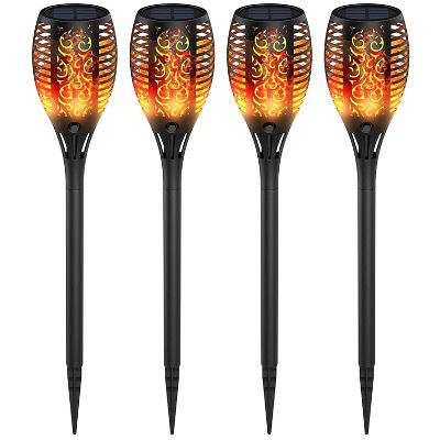 4x Tigertooth LED Solarleuchten mit Flammeneffekt für 21,99€ (statt 39€)