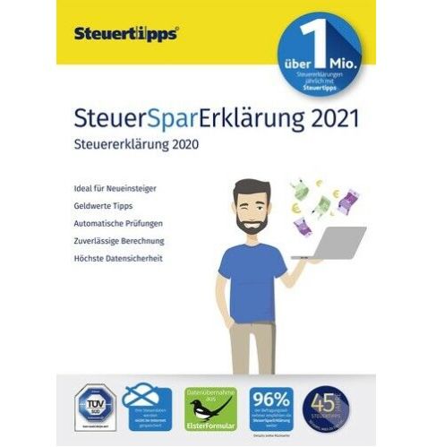 SteuerSparErklärung 2021 (für Steuerjahr 2020) MAC Version als Download für 19,99€ (statt 25€)