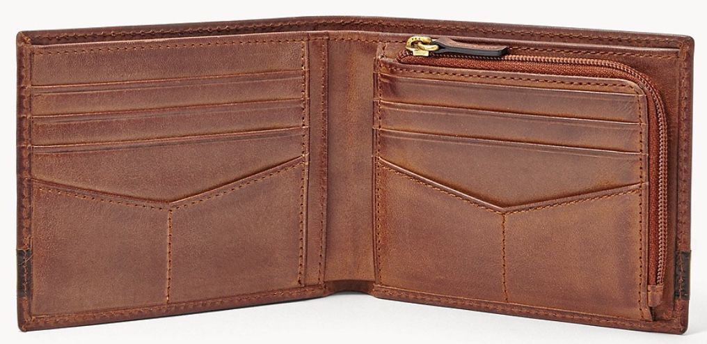 Fossil Geldbörse Quinn L Zip Bifold aus Leder für 23,80€ (statt 48€)