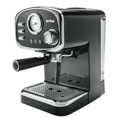 Prinz Espressomaschine PZ EM1 Schwarz im Retrodesign für 89,99€ (statt 185€)