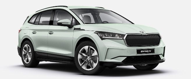 Privat: Skoda ENYAQ iV 60 Elektro in Arctic Silber Metallic mit 179 PS für 240€ mtl.   LF 0,66