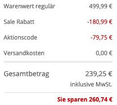 BOSS Parka Domerlos mit Daunenfedern Füllung in Schwarz und Blau für 239,25€ (statt 319€)   52 & 54