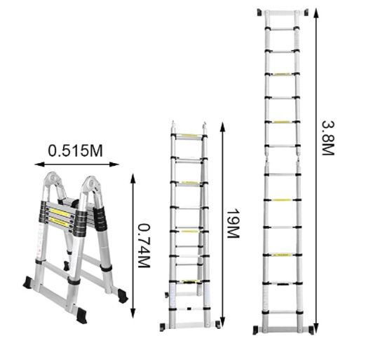 Teleskopleiter aus Aluminium mit 30% Rabatt   z.B. 4,4 Meter für 70,69€ (statt 101€)