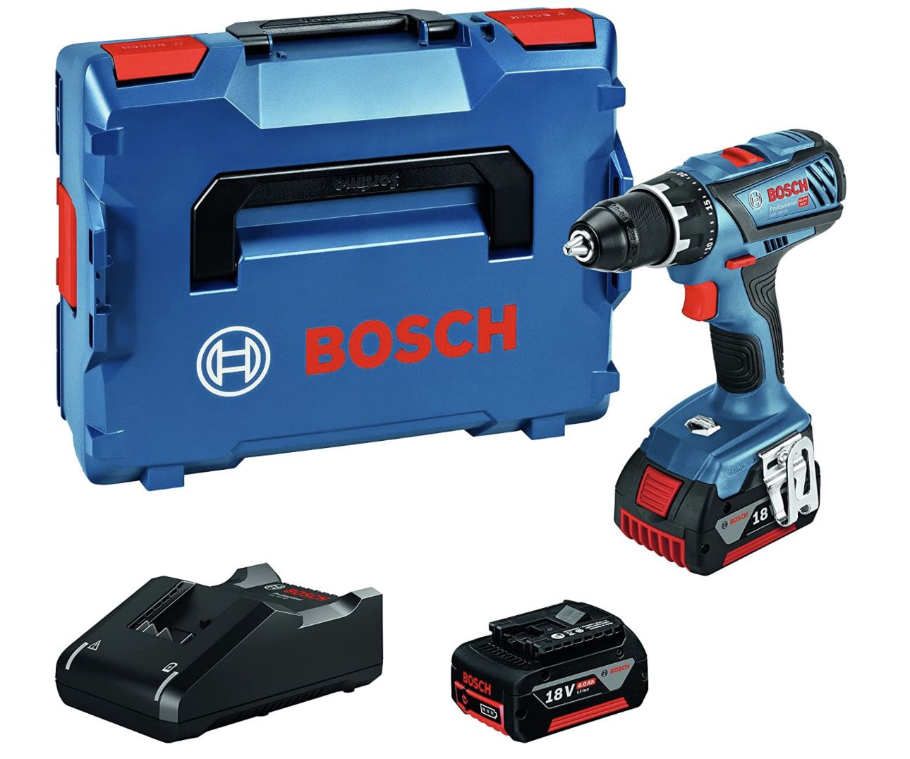 Bosch GSR 18V 28 Akku Bohrschrauber + L Boxx + 2 Akkus 4Ah + Ladegerät für 184,99€ (statt 211€)