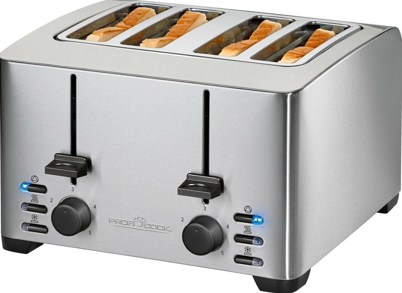 ProfiCook Toaster PC TA 1073 für 4 Scheiben 1.500 Watt für 32,79€ (statt 41€)