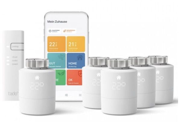 tado Smartes Heizkörper Thermostat Starter Kit V3+ inkl. 5 Thermostate für 309,95€ (statt 408€)