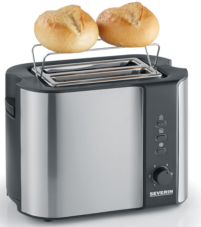 Severin AT 2589 Toaster mit Brötchenaufsatz für 23,53€ (statt 28€)