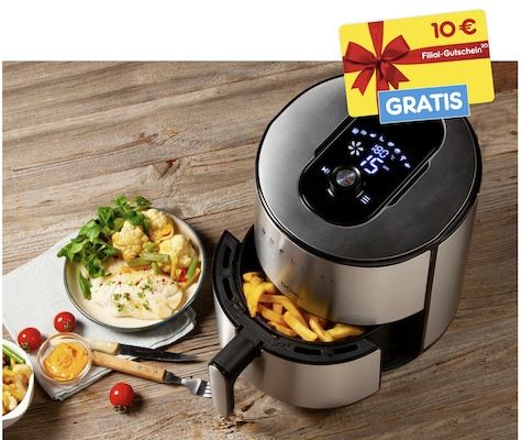 🔥 Fehler? 🍟 Domo Heißluftfritteuse DO530FR mit 4 L für 30,94€ (statt 88€) + 10€ Filial Gutschein