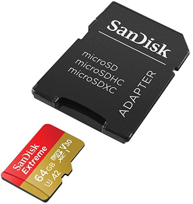 SanDisk Extreme A2 Micro SDXC Speicherkarte 64GB für 10€ (statt 17€)