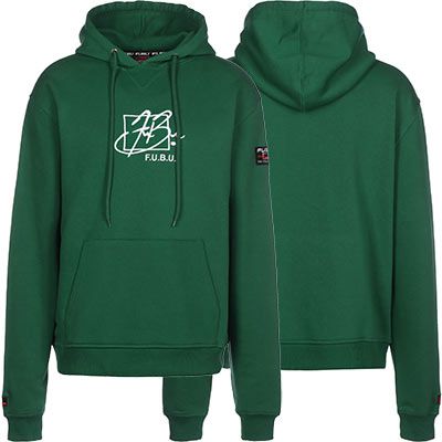 FUBU Script Hooded Sweatshirt in Grün für 31,60€ (statt 53€)