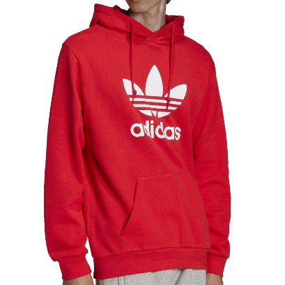 adidas Originals Trefoil Kapuzenpulli in Rot ab 25,59€ (statt 36€)   XS bis L