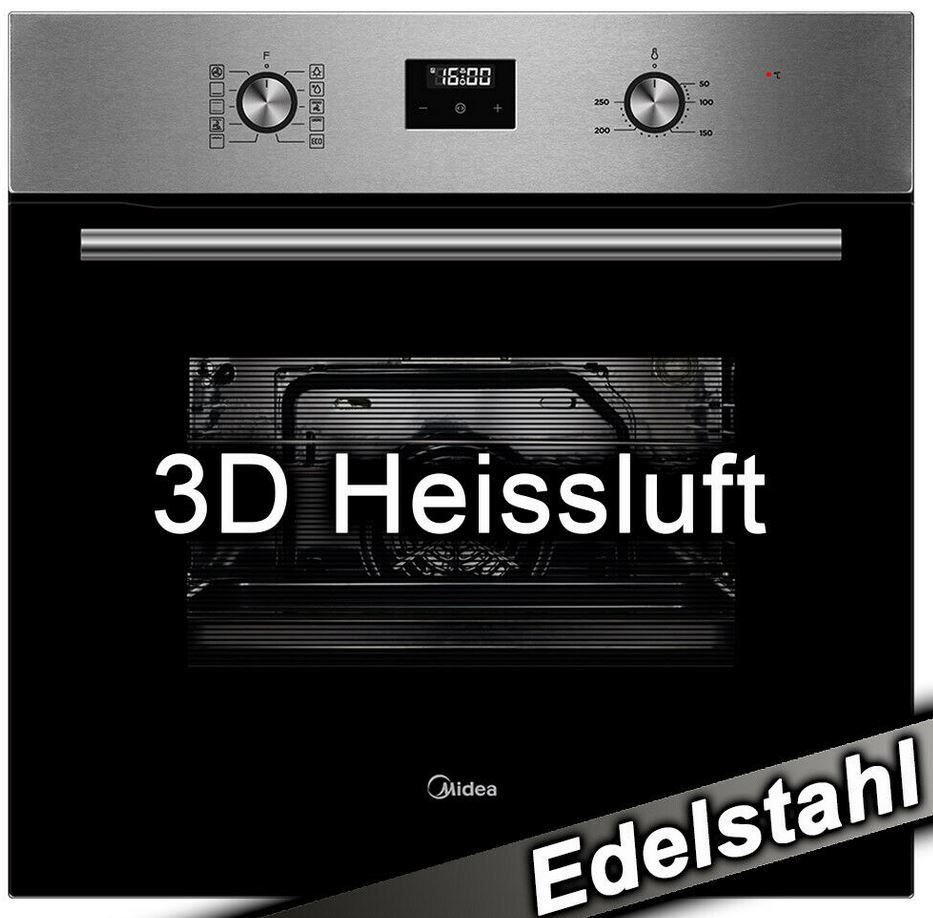 Midea XXL Einbau Backofen mit Edelstahl Blende für 224,10€ (statt 299€)